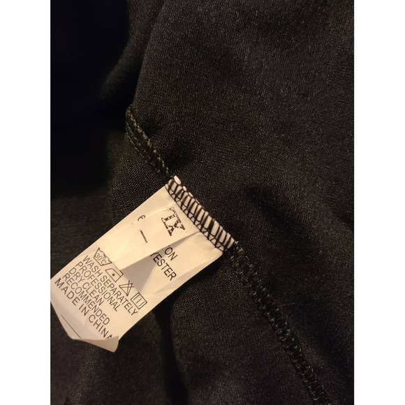 Black Handkerchief Top Women's Size XL V-Neck Cold Shoulder Cotton Blend (VA1) - Picture 5 of 6